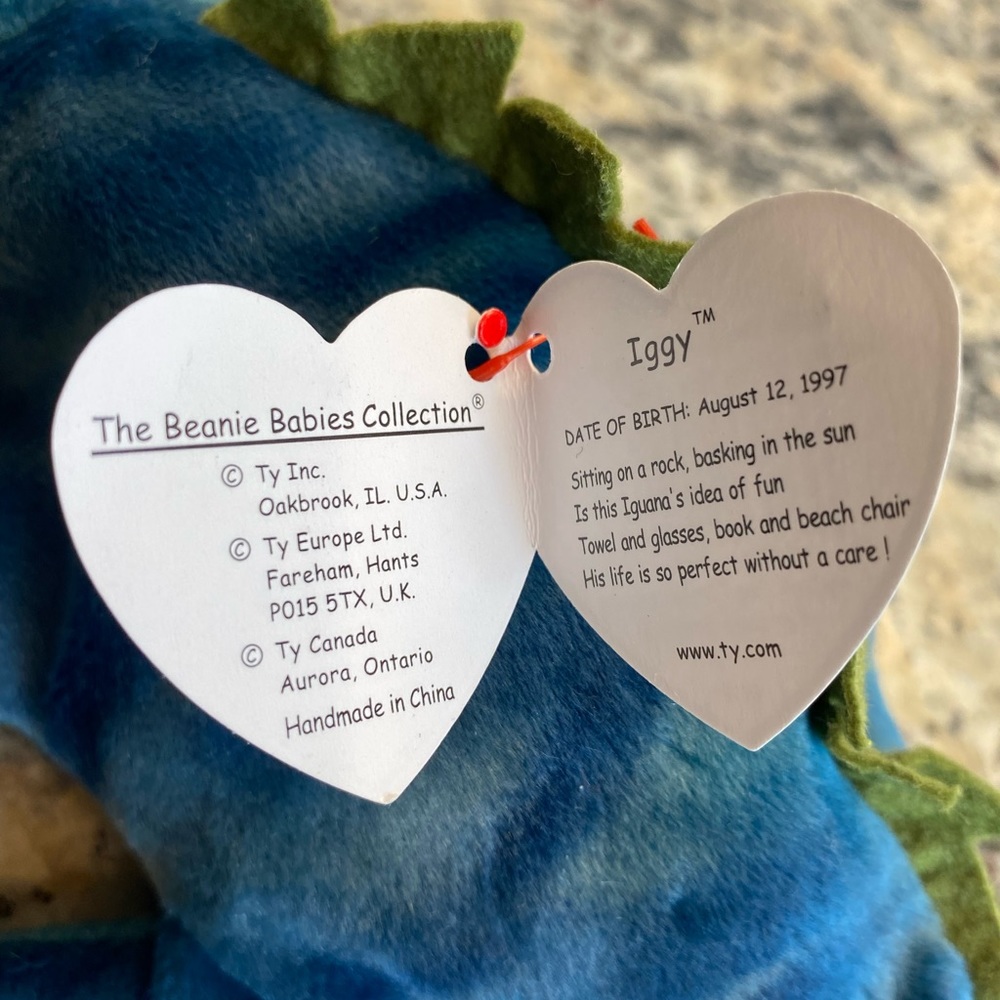 1997 TY INC. Beanie Babies Iggy the Chameleon. RARE with TAG ERRORS - Picture 8 of 8